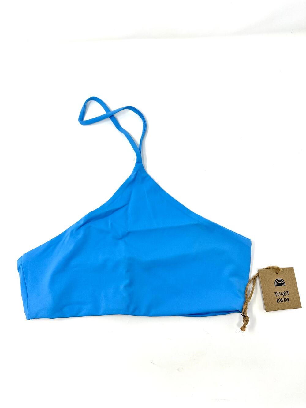 Free People x Toast NEW Signature Apex Swim Top Sky Blue size Small